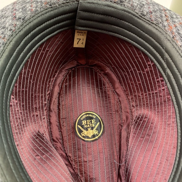 Vintage Wool Custom Made Bee Hat Fedora SZ 7 1/4 - Picture 7 of 7